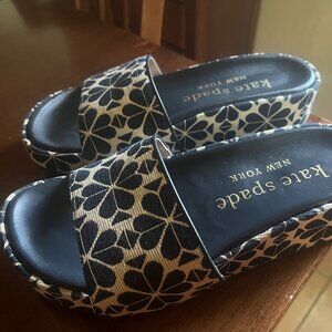 Kate Spade fabric platform sandals
